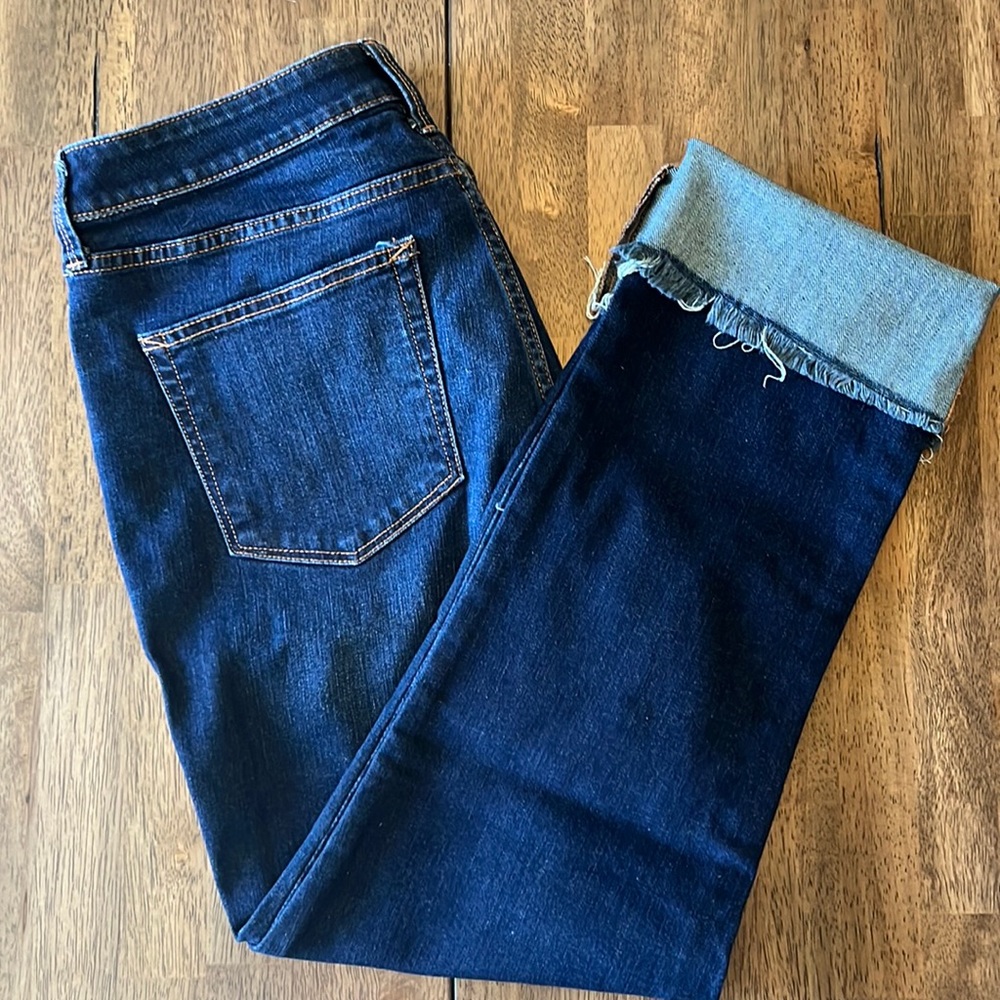 ANA brand, size 12, cuffed cropped denim.